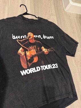 Zach Bryan 2022 Burn, Burn, Burn World Tour Graphic Tee - Black XL